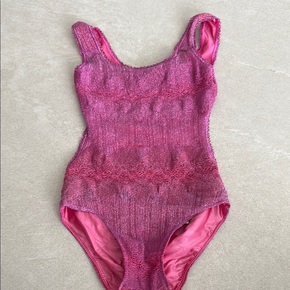 Missoni Pink Kids One Piece Swimsuit